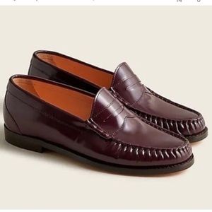 J. Crew Burgundy Leather Penny Loafers
